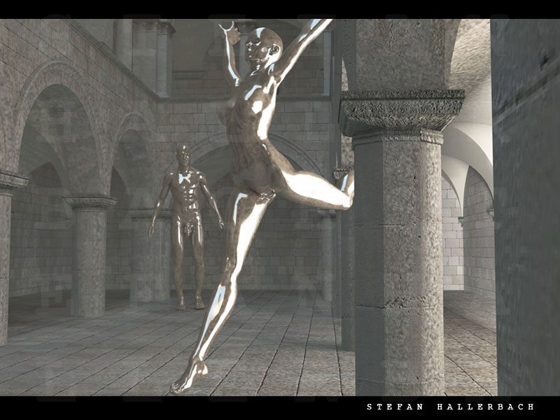 in der Burg der Tänzerin, 3D Kunst Stefan Hallerbach