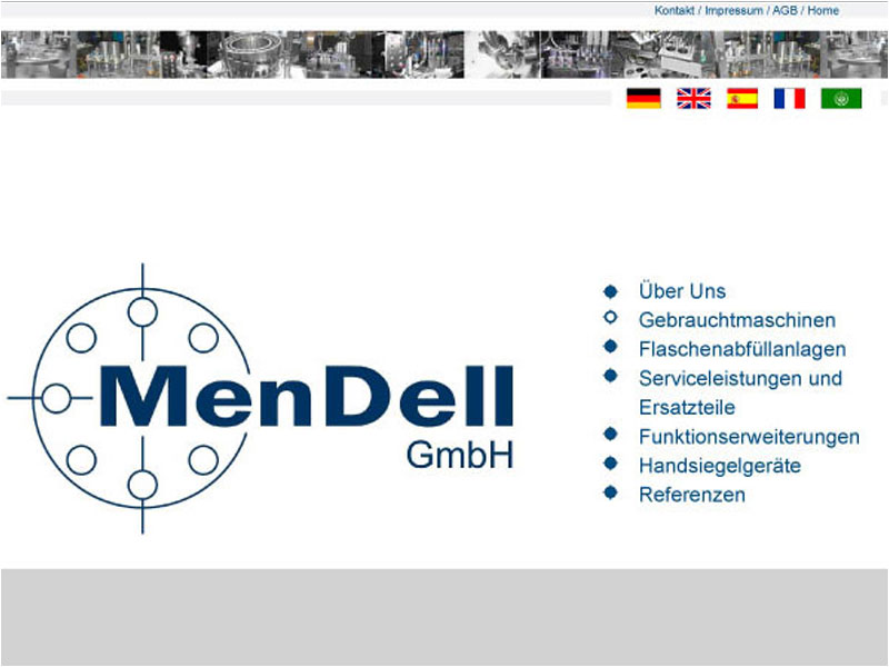 Website der Firma Mendel / Stefan hallerbach
